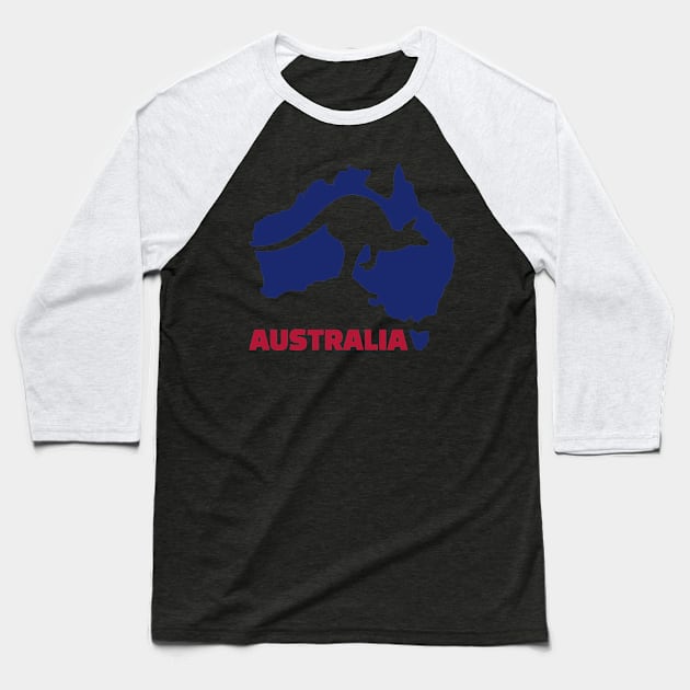 Australia kangaroo Baseball T-Shirt by Designzz